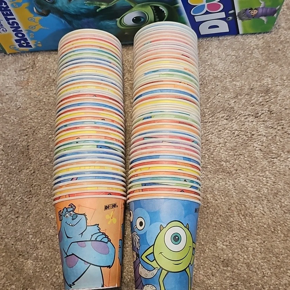Dixie Disney Pixar Monsters Inc Fun Cups Mike Sulley Y2K 2001 Disneyana Gobelets